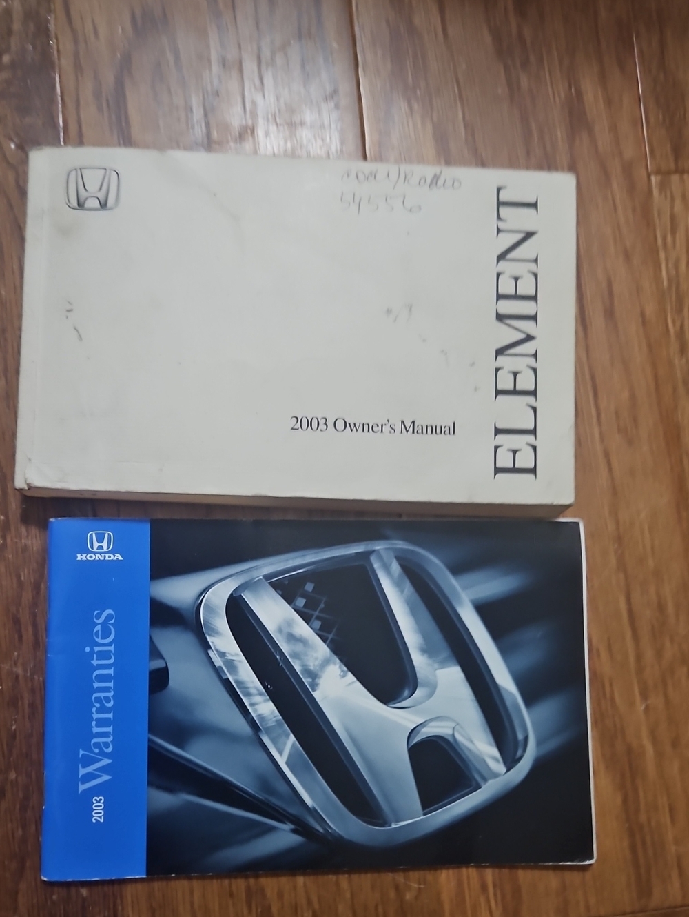Element Owner's Manual & Warranty Booklets - White/Blue